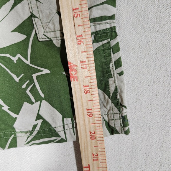 Lands' End Boys Cargo Shorts‎ Size L (14-16) Green White Leaf Print Drawstring - Picture 6 of 12